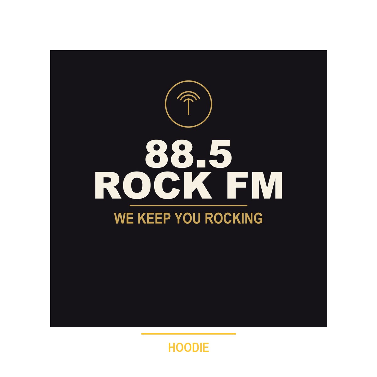 88.5 Rock FM Hoodie — Purple, Personalised